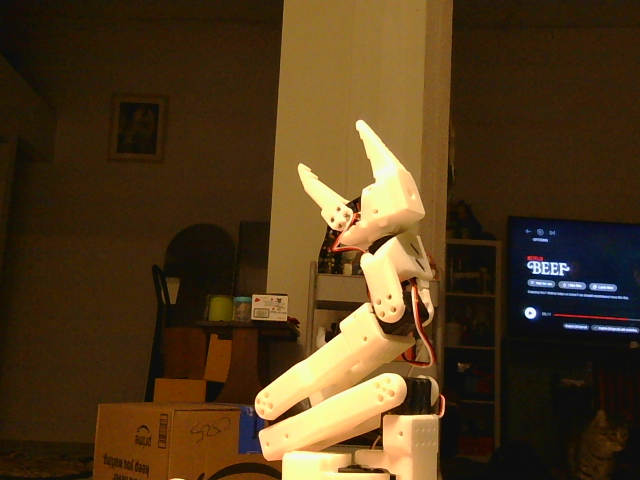 Arm after commanding base rotation right